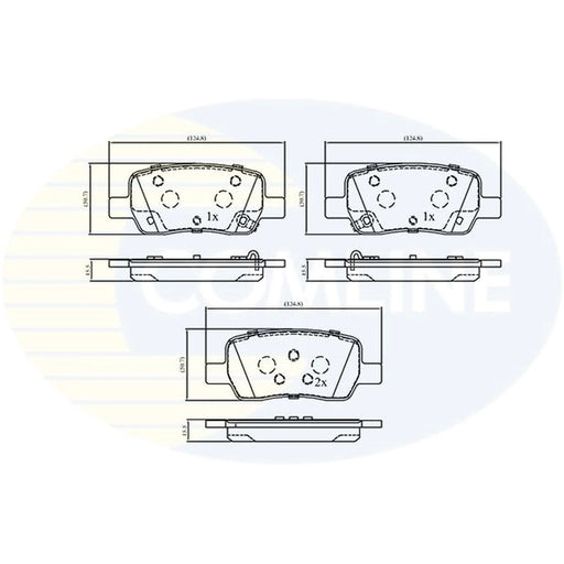 Comline 4 x Rear Brake Pad Set CBP33782