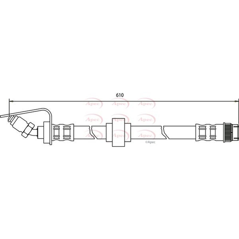 Apec Brake Hydraulic Hose Line Front HOS3181