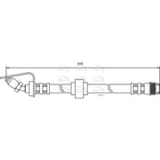 Apec Brake Hydraulic Hose Line Front HOS3181