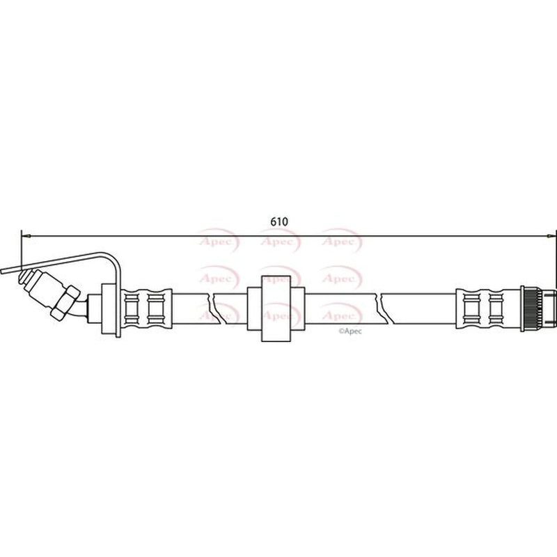Apec Brake Hydraulic Hose Line Front HOS3181