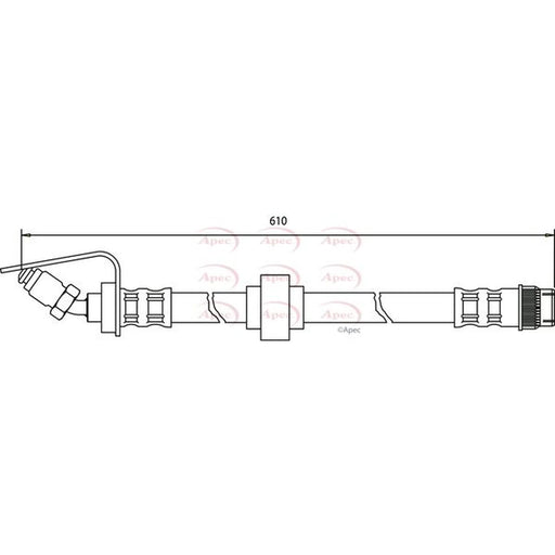 Apec Brake Hydraulic Hose Line Front HOS3181