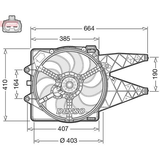 Denso Engine Cooling Fan DER09309