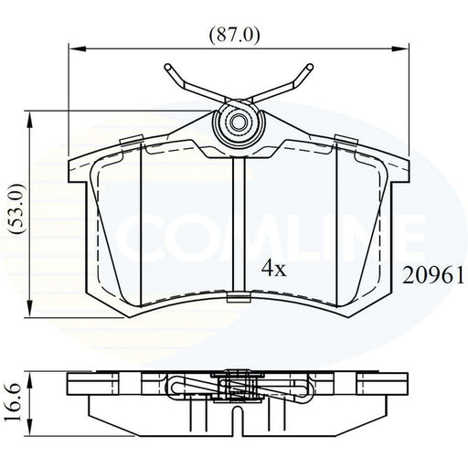 Comline 4 x Rear Brake Pad Set CBP0797