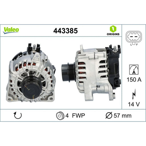 Valeo Car Alternator 12V 443385