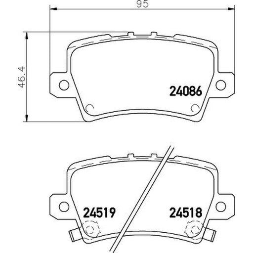 DON Rear Brake Pad Set PCP1166