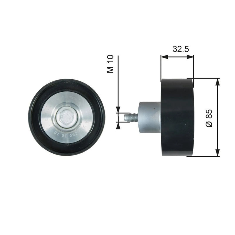 Gates V-Ribbed Belt Deflection/Guide Pulley T36625