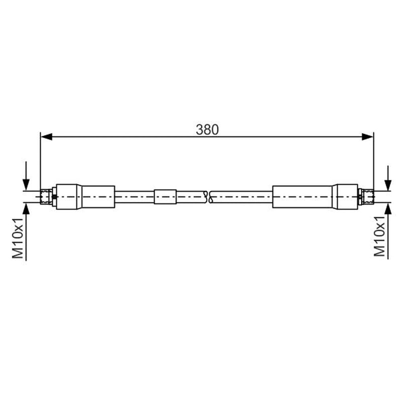 Bosch Brake Hydraulic Hose Line Front 1 987 481 324