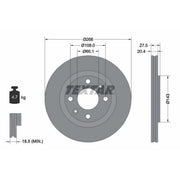 Textar 2 x Front Brake Discs 92048103