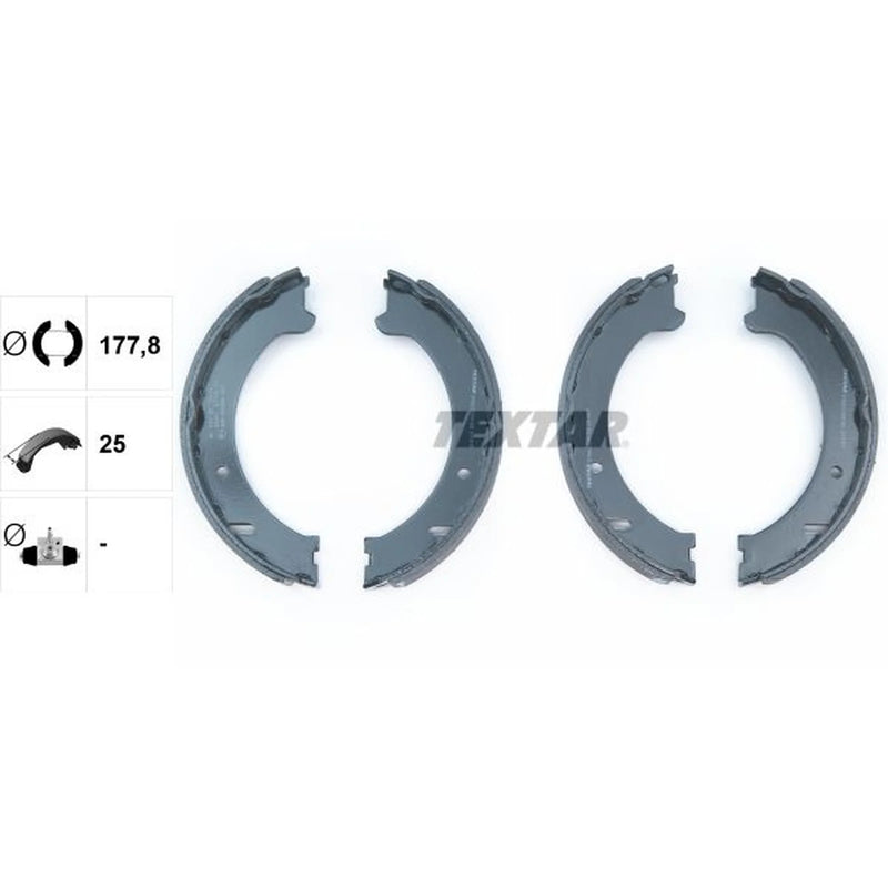 Textar Parking Brake Shoe Set 91062200