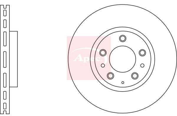 Apec 2 x Brake Disc Set Vented