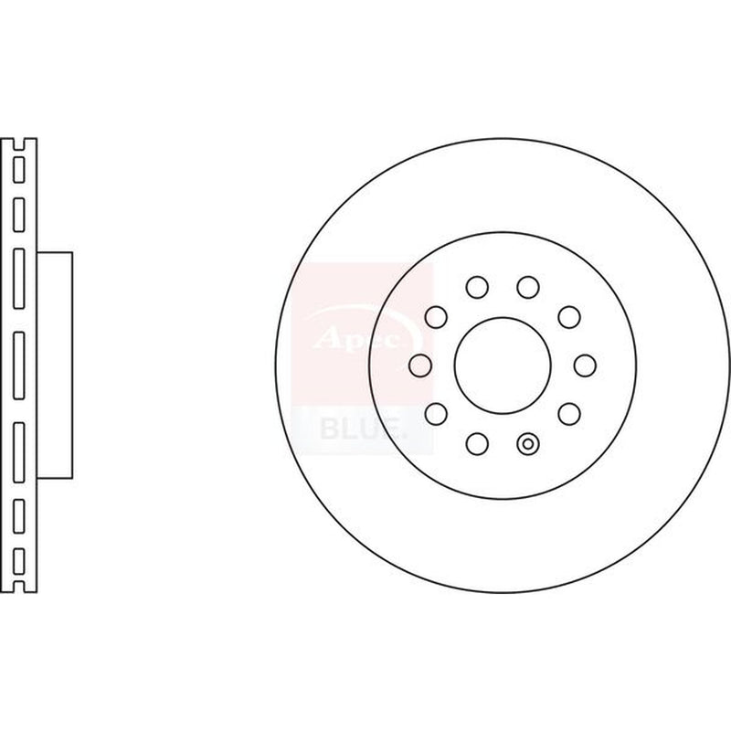 Apec 2 x Vented Front Brake Discs SDK6721