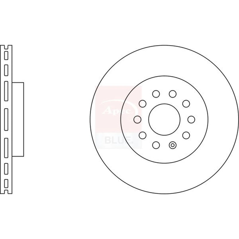 Apec 2 x Vented Front Brake Discs SDK6721