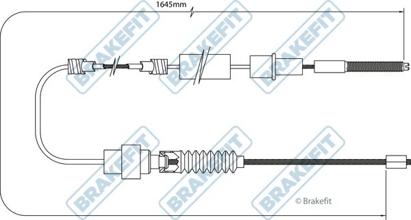 Apec Handbrake Cable Left Rear fits VW Vento 1991-1998 1.4 1.6 1.8 1.9 2.0 2.8
