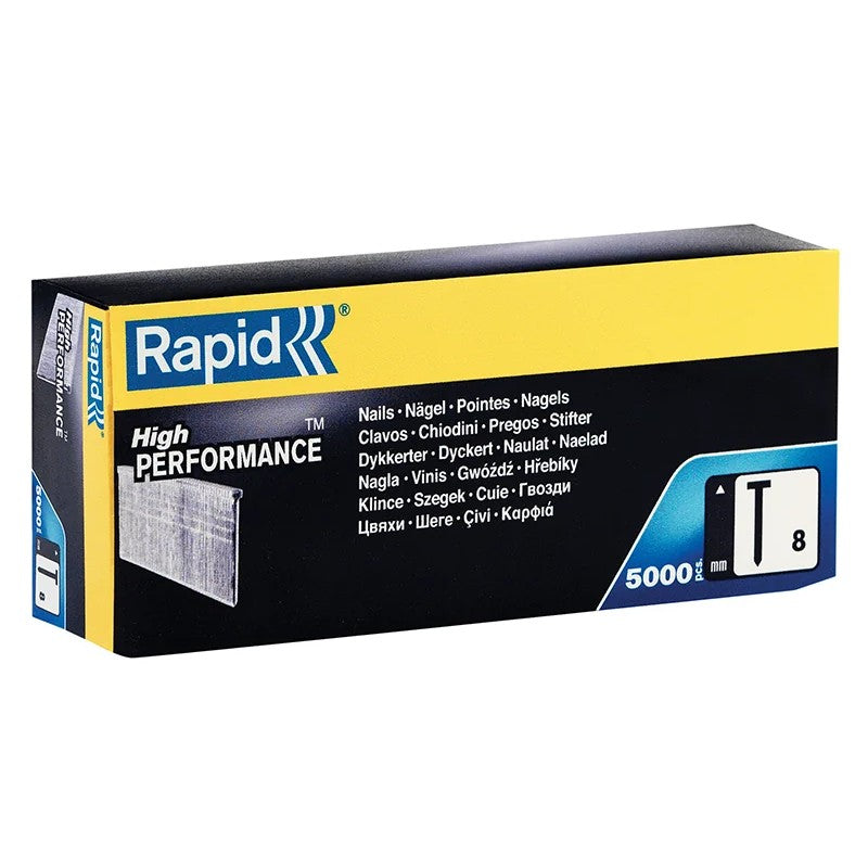 Rapid No.8 Brad Nails 18Ga 25mm (Box 5000) - 40014272