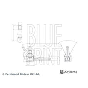 Blue Print Steering Tie Rod End Ball Joint Front Right ADH28756