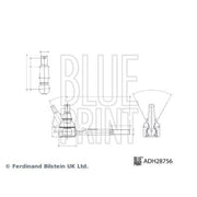 Blue Print Steering Tie Rod End Ball Joint Front Right ADH28756