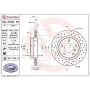 Brembo Xtra 2 x Perforated/Vented Rear Brake Discs 09.7702.1X