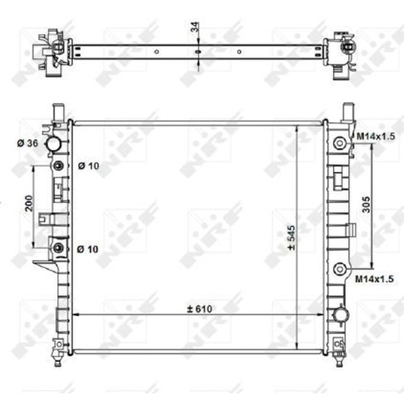 NRF Engine Radiator 55334