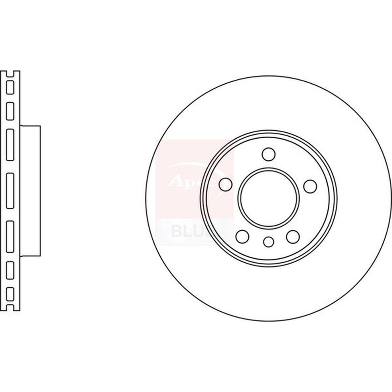 Apec 2 x Vented Front Brake Discs SDK6812