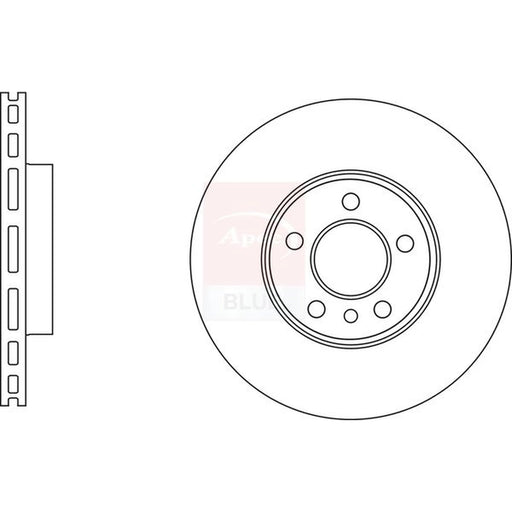 Apec 2 x Vented Front Brake Discs SDK6812