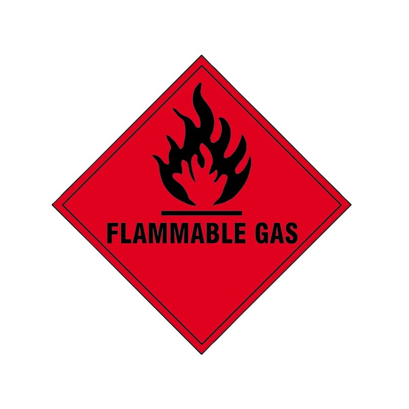 Scan Flammable Gas - Self Adhesive Vinyl Sign 100 x 100mm - 1852S