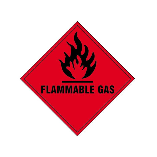 Scan Flammable Gas - Self Adhesive Vinyl Sign 100 x 100mm - 1852S