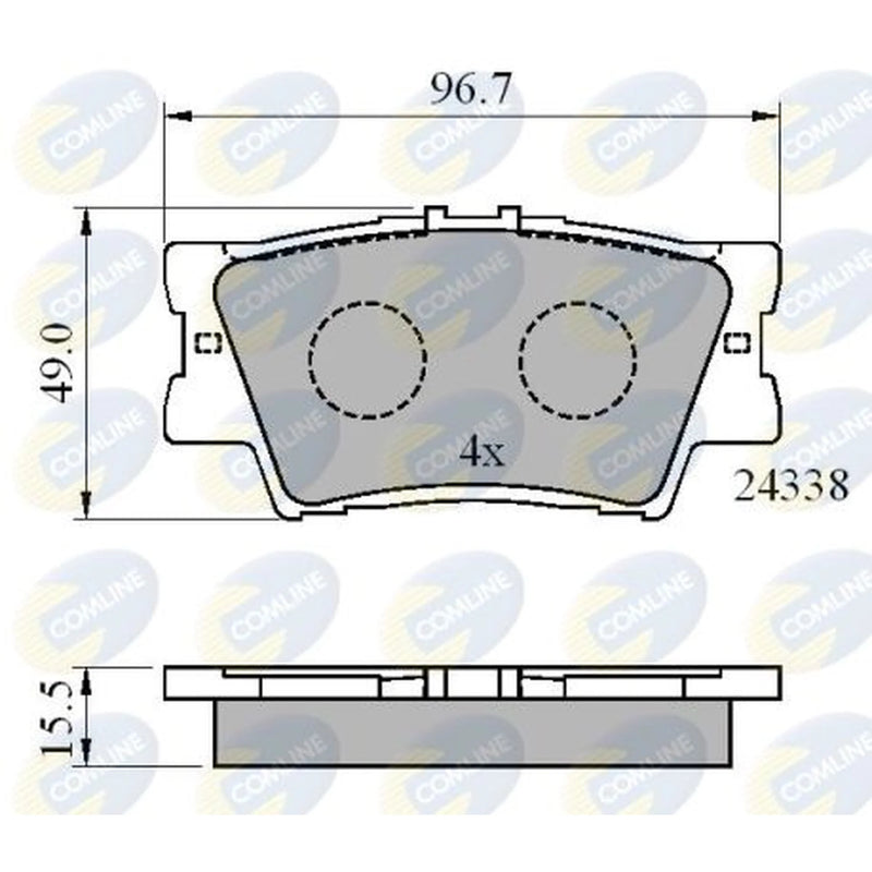 Comline 4 x Rear Brake Pad Set CBP01581