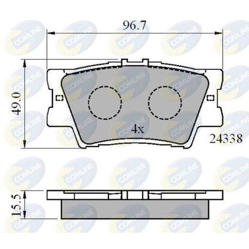 Comline 4 x Rear Brake Pad Set CBP01581