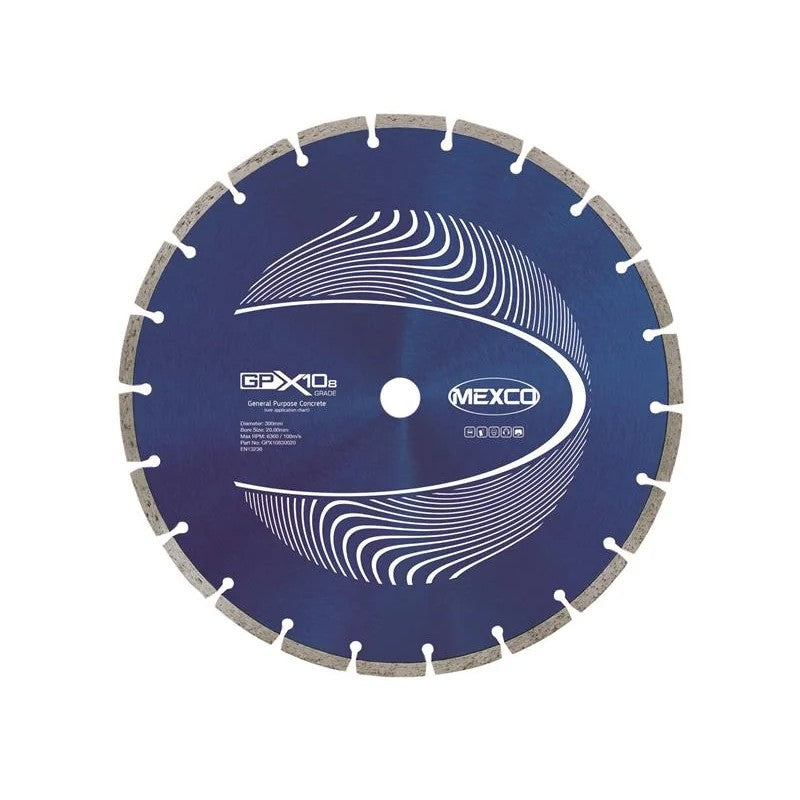 MEXCO GPX10-8 Concrete Diamond Blade 300 x 20mm - GPX10830020