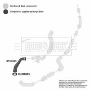 Borg & Beck Intercooler Turbo Charge Air Hose BTH1303