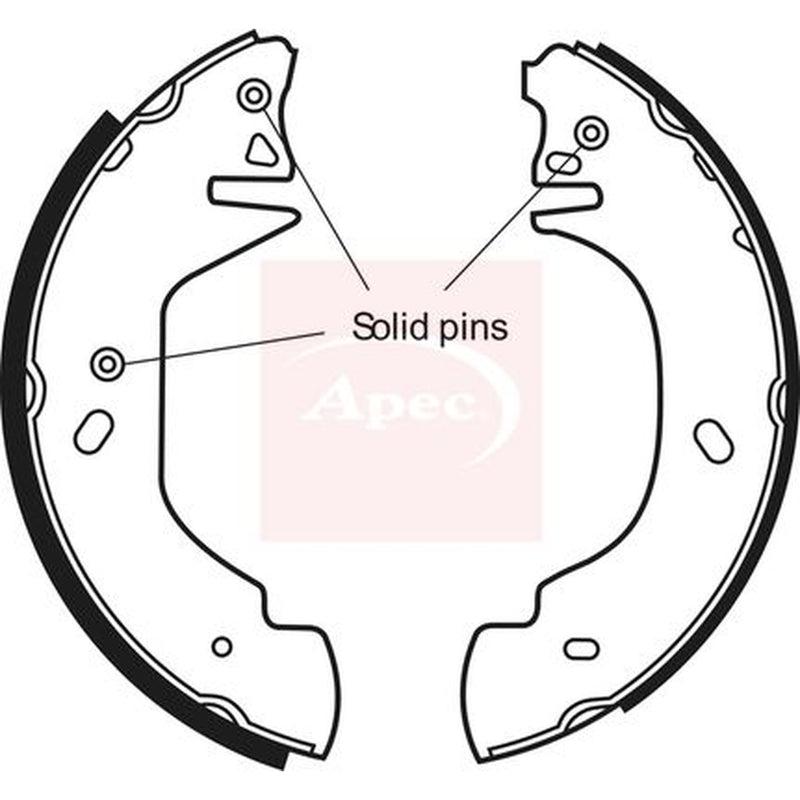 Apec Brake Shoe Set Axle Kit SHU532