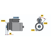 Bosch Starter Motor 12V 2.3kW 9 Teeth 0 986 019 820