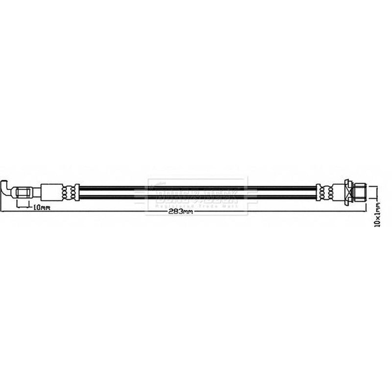 Borg & Beck Brake Hydraulic Hose Line Rear Left BBH8160
