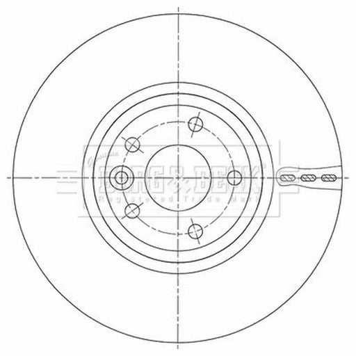 Borg & Beck 2 x Vented Front Brake Discs BBD6115S
