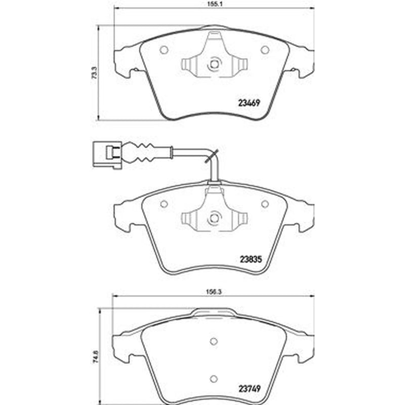 Brembo 4 x Front Brake Pad Set P85149