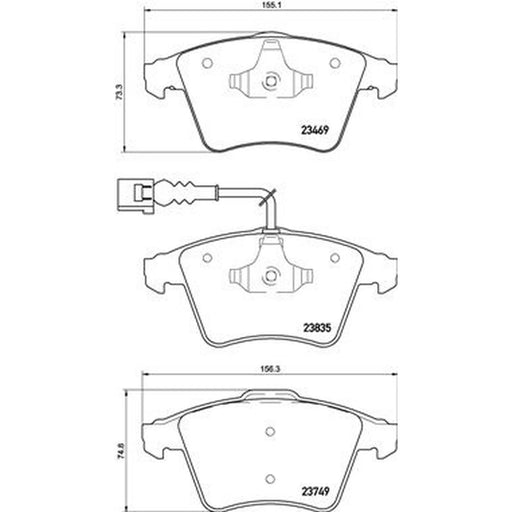 Brembo 4 x Front Brake Pad Set P85149