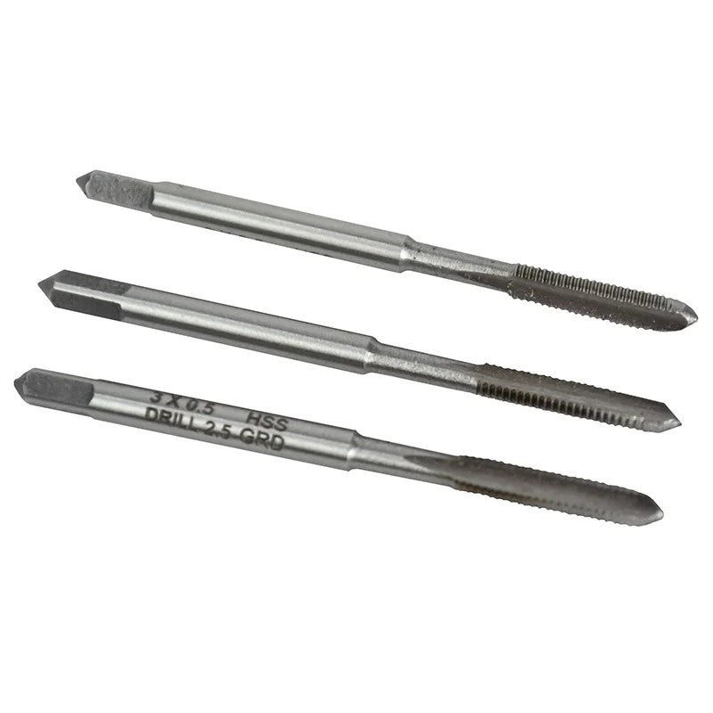 Faithfull HSS Straight Flute Tap Set M3 x 0.5, 3 Piece - FAIHSSTM3