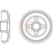Apec Brake Drum Assembly Rear DRM9200