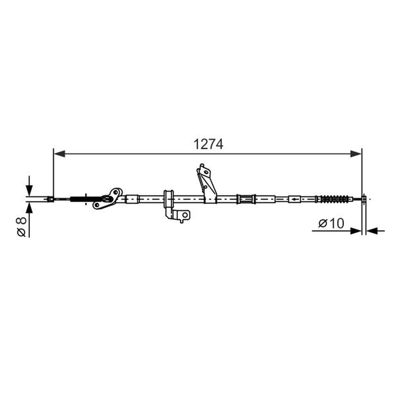 Bosch Handbrake Cable Rear 1 987 482 367