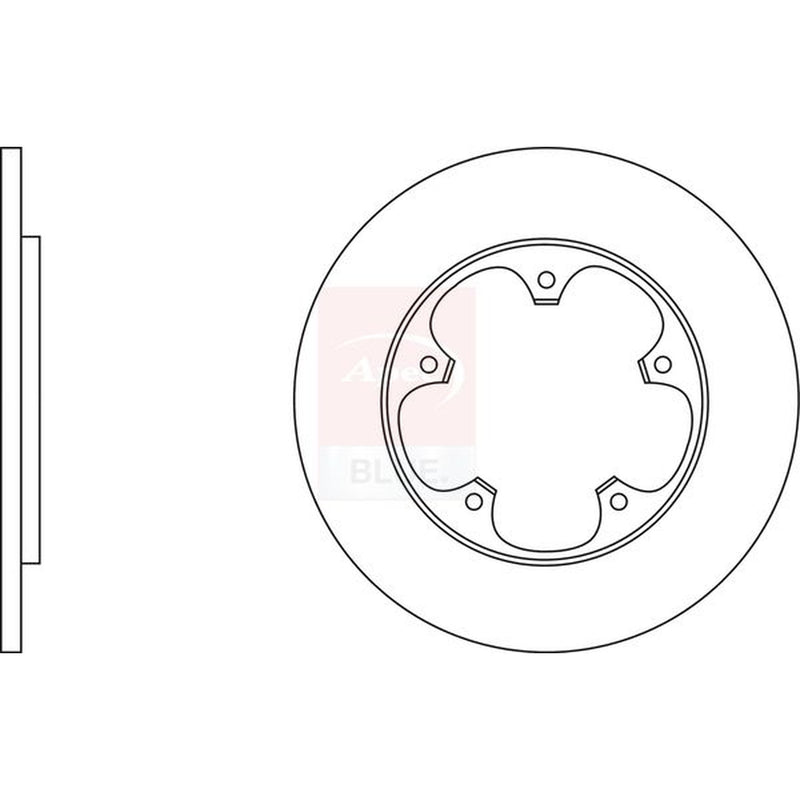 Apec 2 x Solid Rear Brake Discs SDK6865