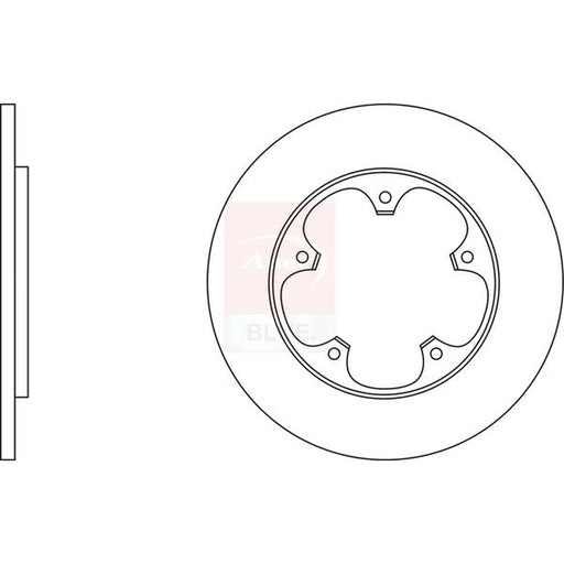Apec 2 x Solid Rear Brake Discs SDK6865