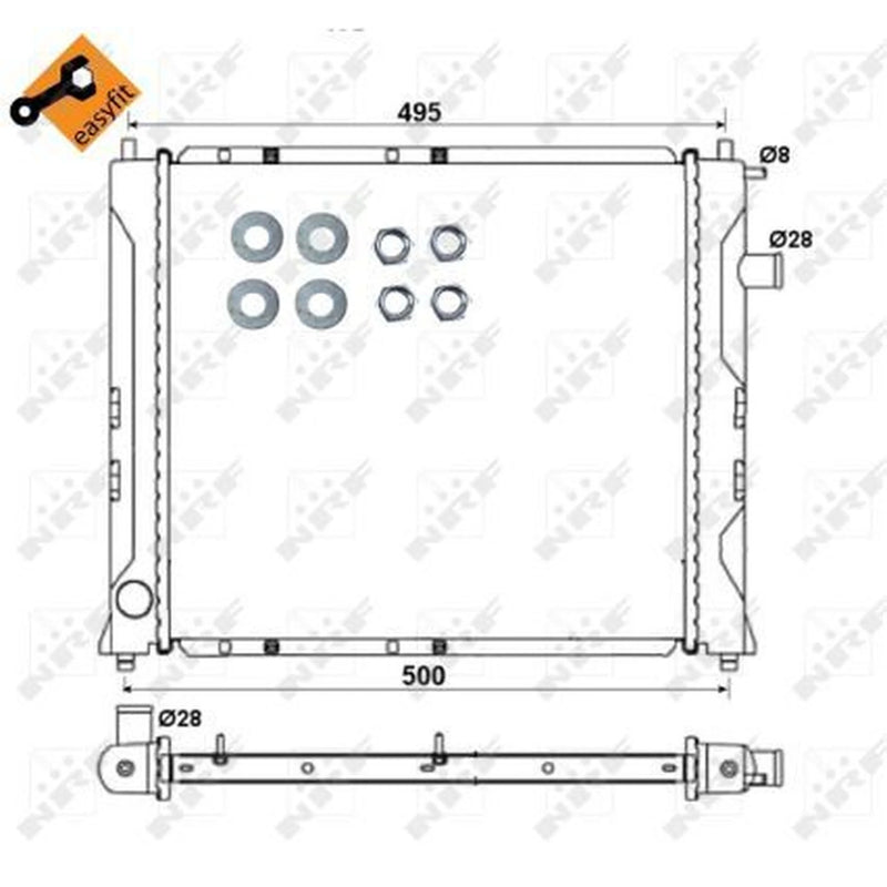 NRF Engine Radiator 58107