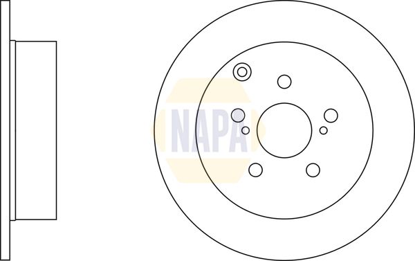 NAPA Front Vented & Rear Vented Brake Discs & Pads fits TOYOTA