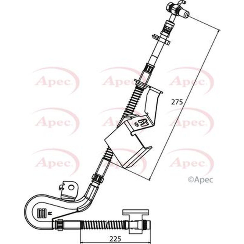 Apec Brake Hydraulic Hose Line Front Right HOS3939