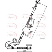 Apec Brake Hydraulic Hose Line Front Right HOS3939