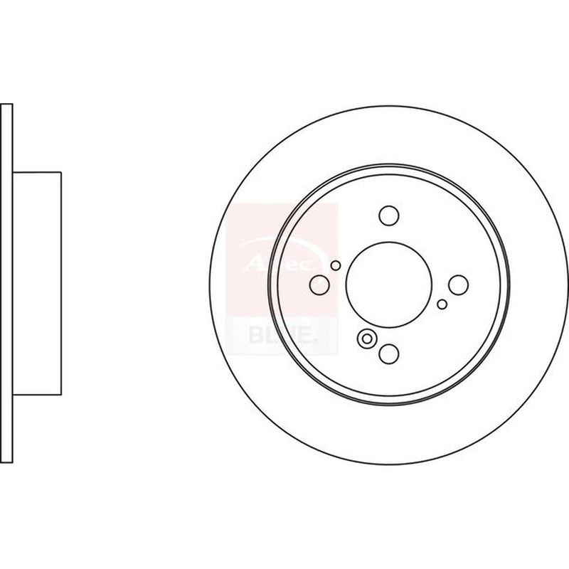 Apec 2 x Solid Rear Brake Discs SDK6677