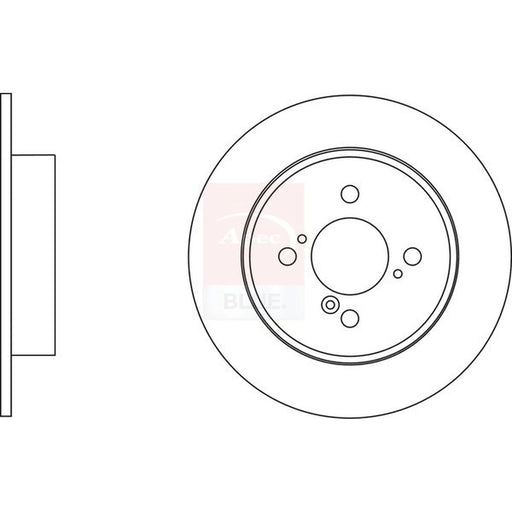 Apec 2 x Solid Rear Brake Discs SDK6677