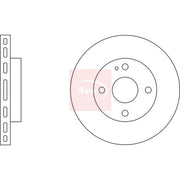 Apec 2 x Vented Front Brake Discs DSK231