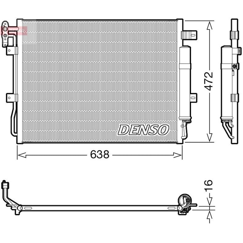 Denso Air Conditioning Condenser DCN14003