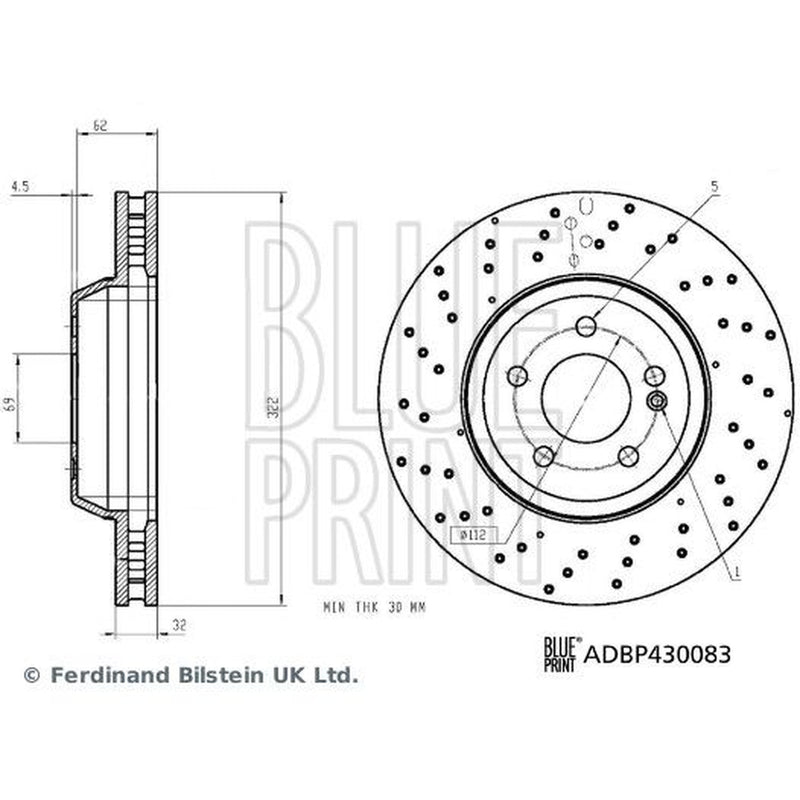 Blue Print / Front Brake Discs ADBP430083